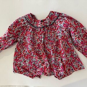Jacadi Floral Button-Up Blouse 18m